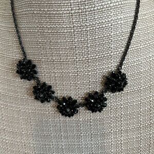 Banana Republic Elegant Black Floral Necklace